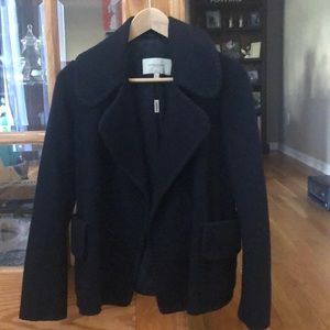 Burberry black wool peacoat size 2